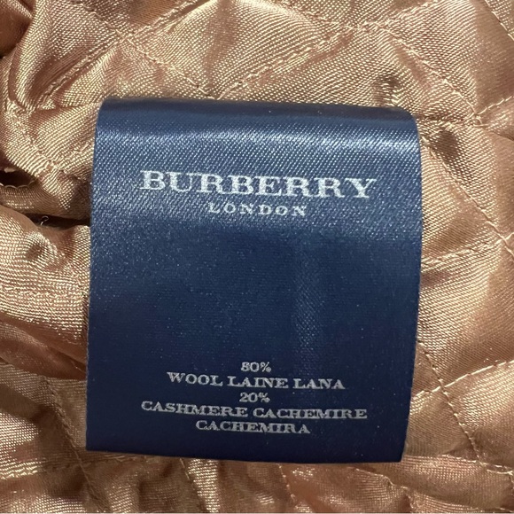 Burberry Men’s Peacoat Camel Tan Mid Length Coat Wool Cashmere Size Medium - Picture 11 of 16